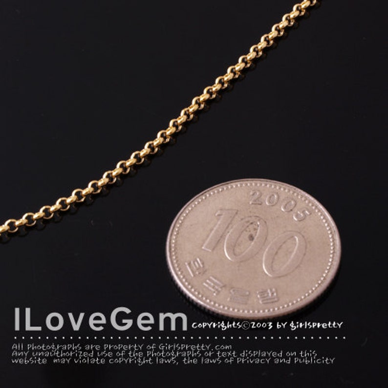 SALE 20% off // 10 Meters of Gold Plated, 2mm BL, 2mm Rolo Chains ...