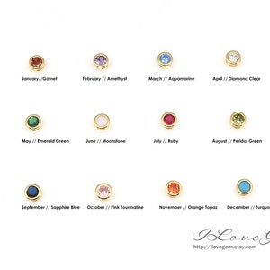 1pcs, CZ Birthstone Pendant, NP-2509, Nickel Free Gold Plated over Brass, 5mm, Cubic Birth Stone Necklace Charm, Birthday Gift