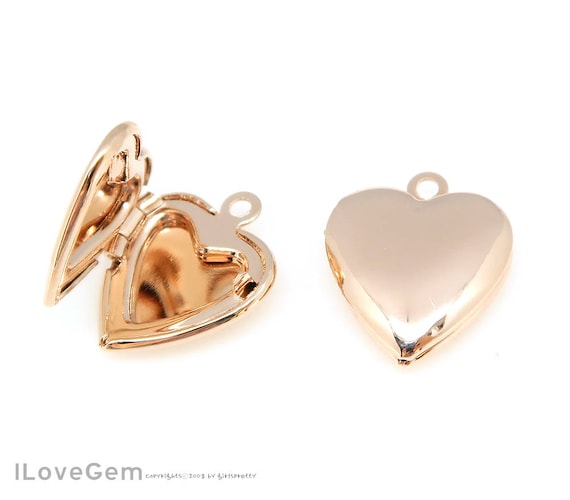 NP-2051 Rose Gold Plated 13mm Mini Heart Locket Pendant - Etsy