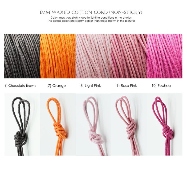 1mm Waxed Cotton Cord, Beading Macrame String Thread For Jewelry Making Necklace Bracelet