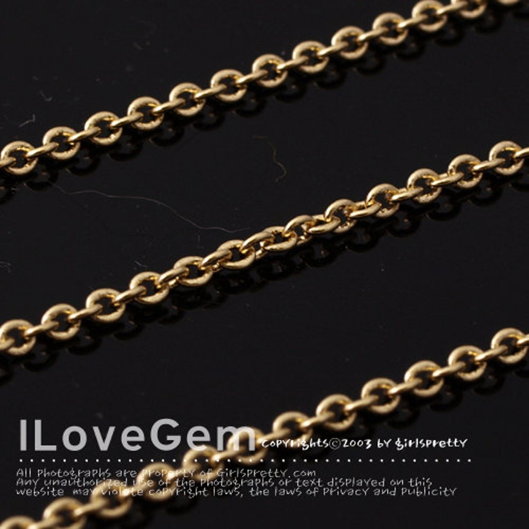 WSALE / 20M / NP-1804 Gold Plated, 245S Chain, Cable Chain