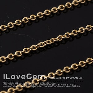 1 meter, NP-1804 Gold plated, 245S chain, Cable Chain, Necklace chain, Gold chain