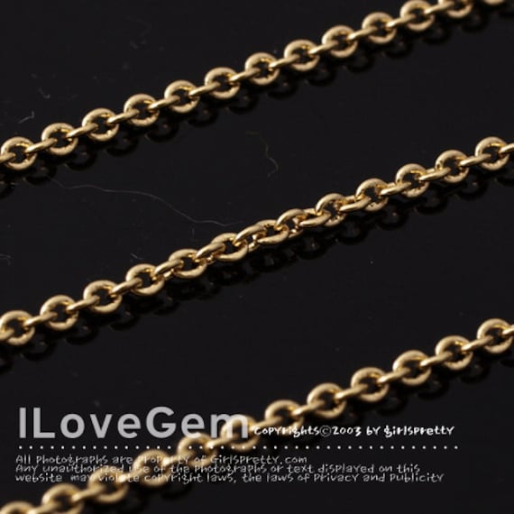 WSALE / 20M / NP-1804 Gold Plated, 245S Chain, Cable Chain