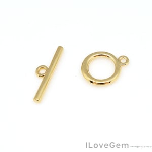 NP-2251, Nickel Free Gold Plated, Toggle Clasp, 13.6mm, Gold Toggle Clasps