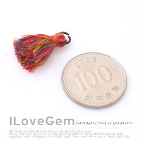 TA-029 Tassel, Multi Rainbow, B ColorCotton, 23mm, 2pcs image 2