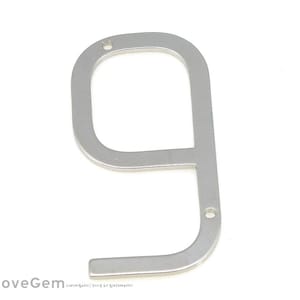 Nine(9), 1pc, NP-2009 Rhodium, Number Pendant, Large Initial Pendant, Oversize Number Necklace Pendant, Personalized, Customized
