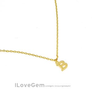 May include: A gold chain necklace with a letter B pendant.