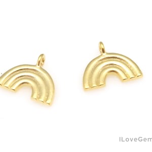 NP-2282, Matt Gold Plated, Rainbow Pendant, Rainbow Necklace Pendant