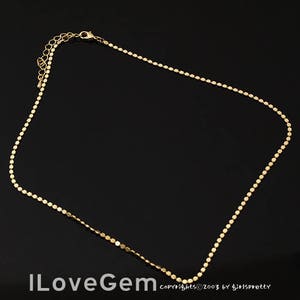 WSALE/ 10pcs// NP-1916 Necklace Chain, Gold Plated, 2mm ndc, 16 inch and extender 2 inch / Unique necklace chain, design necklace chain image 2