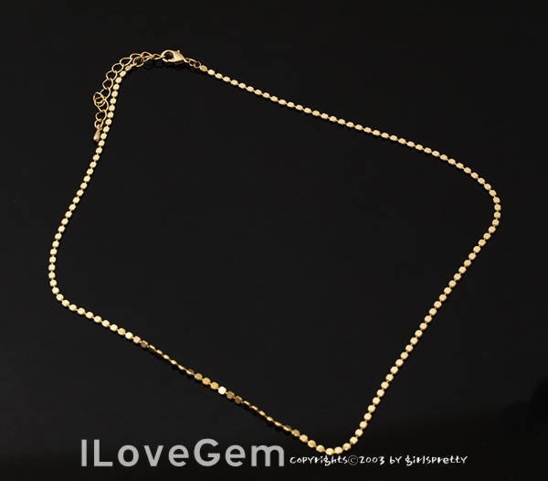 WSALE/ 10pcs// NP-1916 Necklace Chain, Gold Plated, 2mm ndc, 16 inch and extender 2 inch / Unique necklace chain, design necklace chain image 2