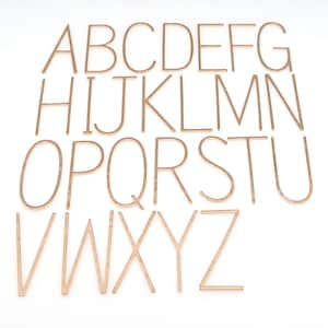 1pcs, NP-2100, Rose Gold Plated over Brass, Hammered Large Initial Pendant, Big Upper case, Oversize Alphabet Necklace Pendant