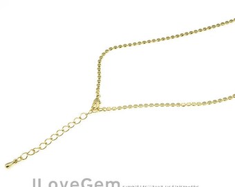 WSALE/ 10pcs// NP-1910 Necklace Chain, Gold Plated, 2mm ndc, 32 inch and extender 2 inch, Unique Necklace chain, design chain