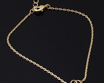 #LK-472 Finished Dainty Necklace with Extender Chain Flat Bar Chain Necklaces 1.8mm Ready to Wear 16-20 Inch Adjustable