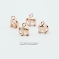 TINY Elephant Pendant Charm, NP-1380, Matt Rose Gold Plated Brass, Dainty Gold Animal Necklace Charm, Small Elephant Jewelry product logo