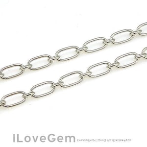 SALE 20% off // 5 meters of NP-1935 Rhodium, 210 1:1 Cable Chain