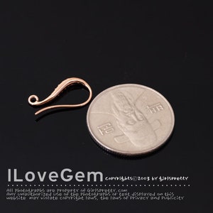 WSALE/ 20pcs// NP-1165, Rose gold Plated, Earrings, Wedding jewelry supplies, Rose Gold Ear Wires, Rose Gold Ear Hooks image 3