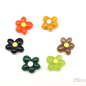 2pcs, AP-051, 16mm Flower Acrylic Beads, Flower Acrylic Pendant,  Make Kitsch Jewelry Supply