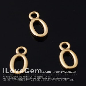 NP-1312 Matt Gold Plated, Initial Pendant, Alphabet Letters, O, 2pcs / Personalized alphabet initial necklace, anniversary jewelry