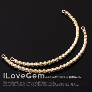NP-1283 Gold plated over Brass, CZ, Half, Bangle, 1pc