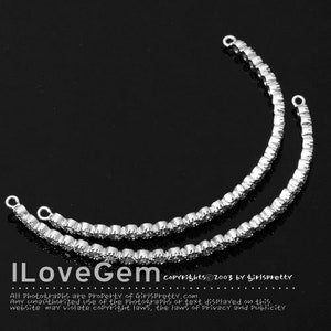 1pcs, NP-1283, Rhodium plated over Brass, CZ, Half, Bangle