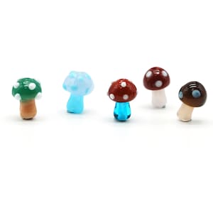 2PCS- Mushroom Glass Beads, AP-065, Handmade Glass Mushroom Charm, 12X16~18mm, Mushroom Lampwork Glass Pendant, Making Bracelet Beads