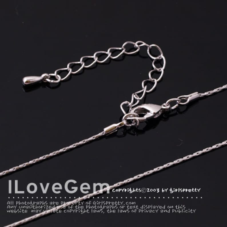 2pcs 18 inch and extender 2 inch NP-1571 Chain Rhodium plated 235 PNR chain Snake chain 0.8mm