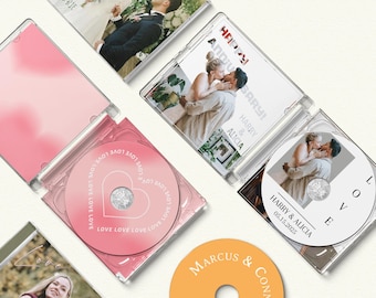 Personalized CD playback, Customized CD covers, Birthday present for music lovers, Couple&#39;s anniversary CD gift