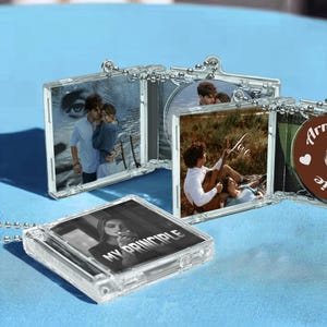 Custom NFC Mini CD Keychain, Father’s Day Keychain Gifts, Play Your Favorite Music Instantly, Personalized Gift for Dad