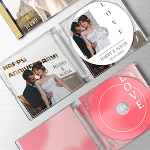 Personalized playlist CD, Unique Birthday gift for music lovers, Wedding commemorative gift