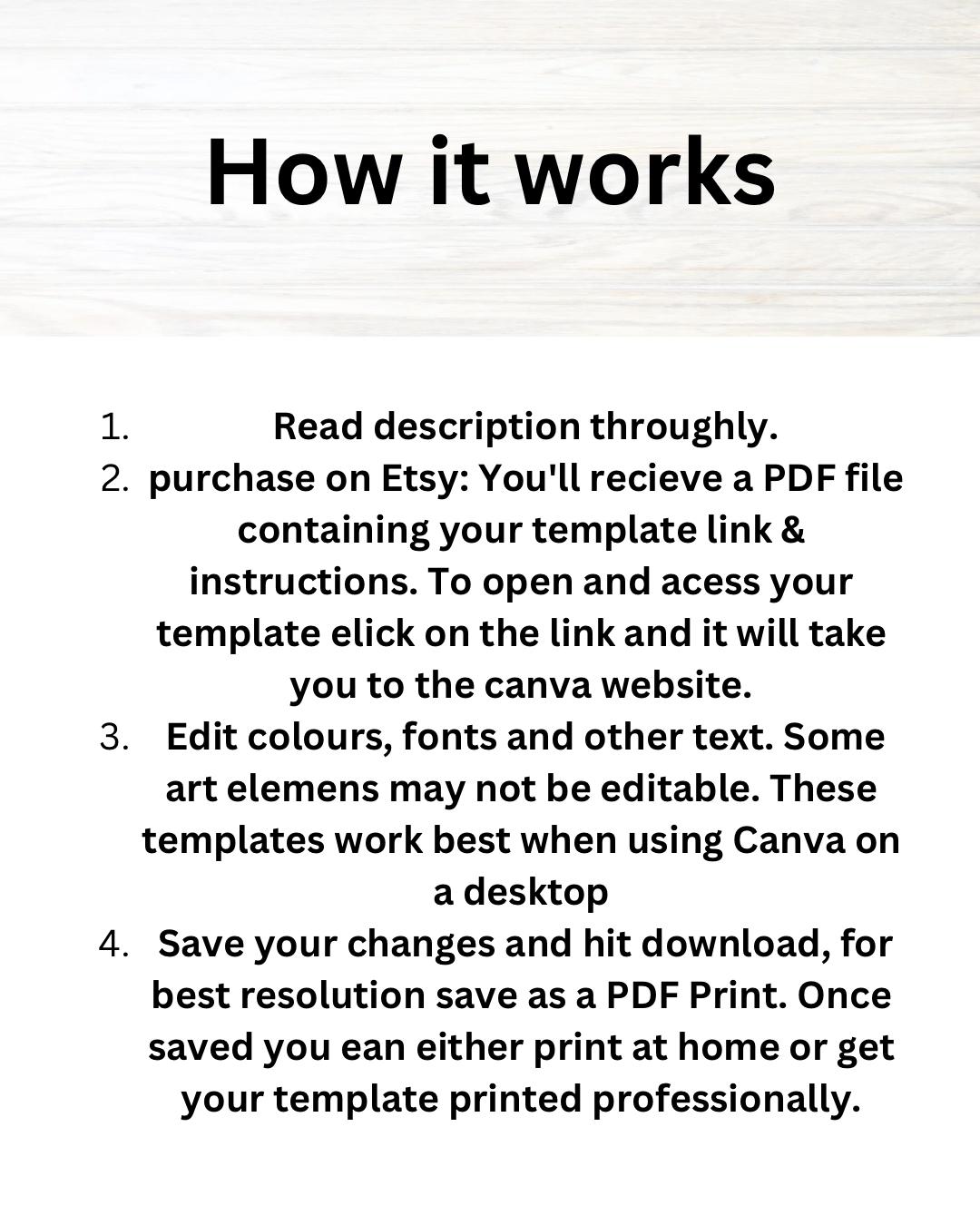 Editable Birthday Invitation (Canva)