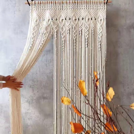 New Boheman Macramé Curtan Door Hangng Tapestry Wall Decor | Etsy