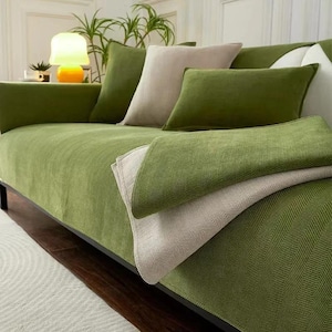 Solid Color Sofa Cover Elegant and Durable,  Sofa Cover Four Season Universal Sofa Towel For Living Room Non-slip Sectional Couch Cover