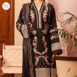 3-delige Eid-jurk, confectiekleding voor vrouwen, Salwar kameez chikankari geborduurde jurk, traditionele designerkleding feestbruiloft