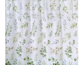 Fabric Shower Curtain, Botanical Inspired Bathroom Decor Ombre Leaves Collection, Decor Interior Design Luxury, Shower Curtain Boho 72&quot;