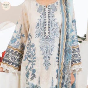 Kant-en-klare designerjurk, Eid-festivalkleding bruiloft, Eid-collectie damesjurk | Trendy 3-delig Pakistaans kostuum | Jurk voor dames