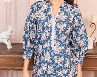 2 Piece Cotton Lawn Women Dress | Pakistani Suit for Women | Eid Collection Women Dress | Trendy 2-Piece Pakistani Suit | Dress for women
