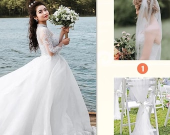Soft Mesh Fabric For Wedding Dresses, Wedding Decorations, Mosquito Nets DIY Skirt Fabrics, Soft Tulle Fabric for Wedding Dress and Bridal
