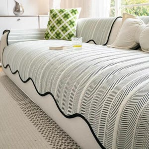 Irregular Summer Sofa Cover Cool Feeling Couch Covers Anti-Slip Sofas Towel Light, Cushion Cover, Boho Throw Blanket, Chenille Sofa Cover