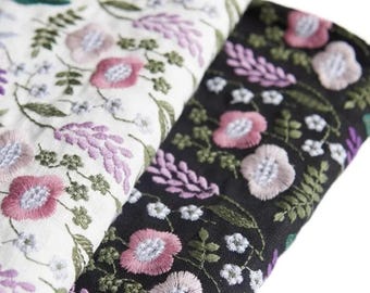 0.5meters Three-Dimensional Floral Embroidery Cotton And Linen Fabric For Bags Sofas Dining Table Curtains Tablecloths DIY Handmade Fabric