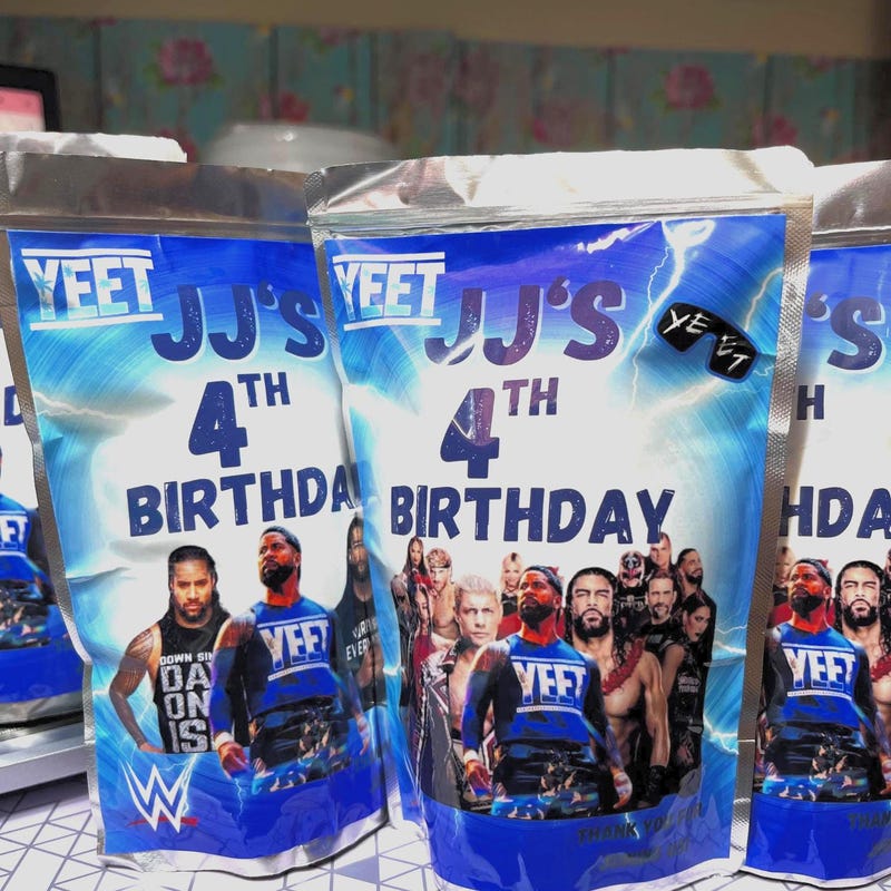 Custom Wwe Party Favors - Etsy
