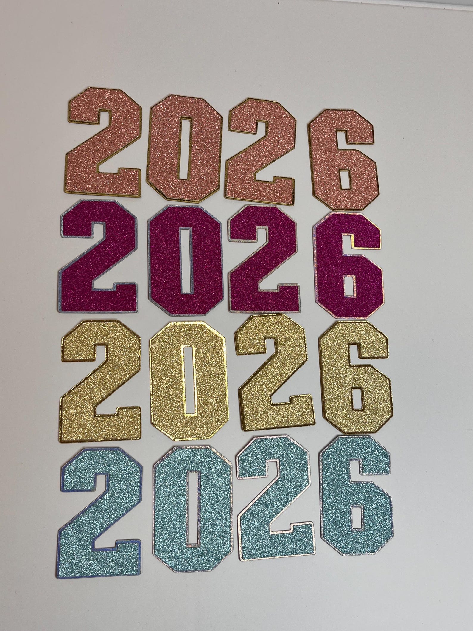 2026 Glitter Graduation Numbers – Die Cut Embellishments for Grad Caps ...