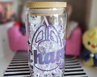Stray Kids Skzoo glass cup - with glass straw