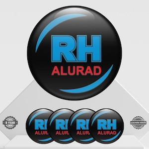 4 x RH Alurad Wheel emblems Center cap stickers Wheel Center Hub Caps Of Rims