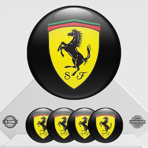 4 x Ferrari Emblems Center cap stickers Wheel Center Hub Caps Of Rims