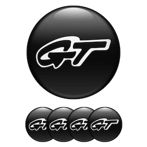 4 x GT Wheel emblems Center cap stickers Wheel Center Hub Caps Of Rims