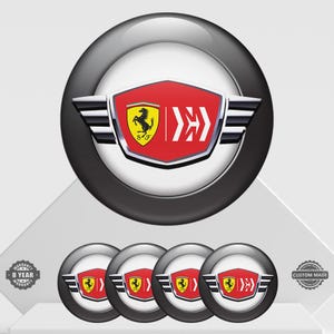 4 x Ferrari Emblems Center cap stickers/ Wheel Center Hub Caps Of Rims