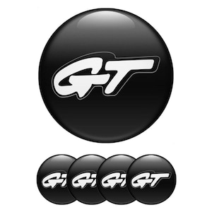 4 x GT Wheel emblems Center cap stickers Wheel Center Hub Caps Of Rims