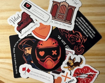 Caught Up Stickers: Into Darkness Series, Water Resistant Vinyl Decals