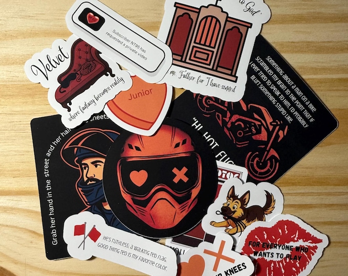 Caught Up Stickers: Into Darkness Series, Water Resistant Vinyl Decals
