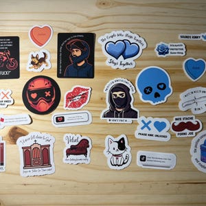 Lights Out and Caught Up Book Stickers : Dark Romance - Water Resistant Vinyl Decals